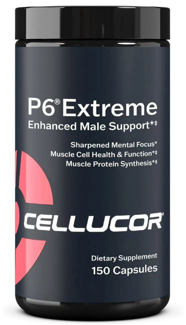Cellucor P6 Extreme - Enhanced Support for Men | Supports Muscle Growth & Strength | Natural Support Supplement - 150 Caps