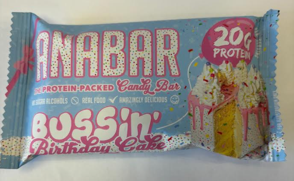 Anabar Protein Bar New Bussin Birthday Cake, 1 Bar, 20 Grams of Protein