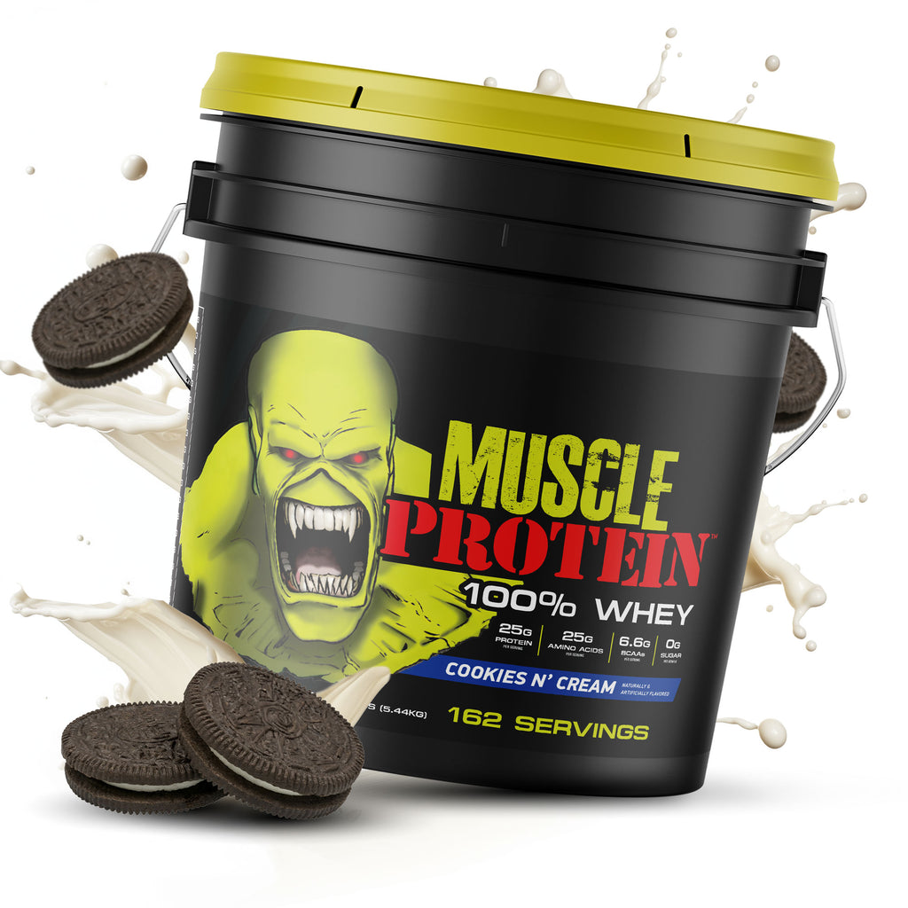 Colossal Labs Monster Muscle Protein Cookies and Cream 12 Pounds 162 Servings 25 Grams