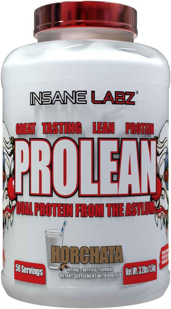 Insane Labz ProLean Protein & Whey Powder | 26g Protein 50 Servings Horchata 3.2 lbs.