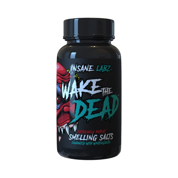 Insane Labz Wake The Dead Smelling Salts Pre Workout, Massive Energy Boosting Powder, Ammonia Inhalant, Extreme Focus for Power-Lifting Athletes, 100 Uses just add Water Wintergreen