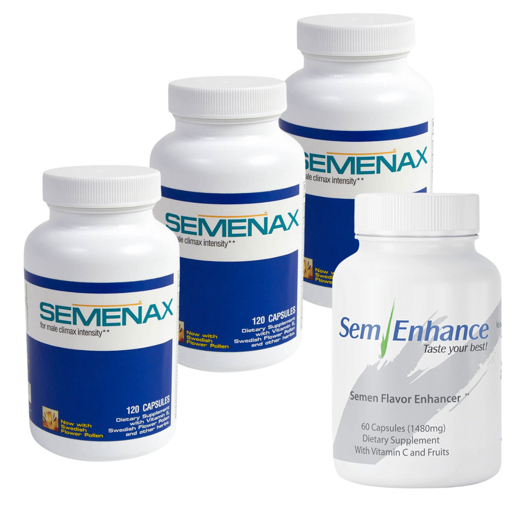 Semenax 3 Bottles 120 Capsules each with Bonus Bottle of Semenhance 60 Capsules each