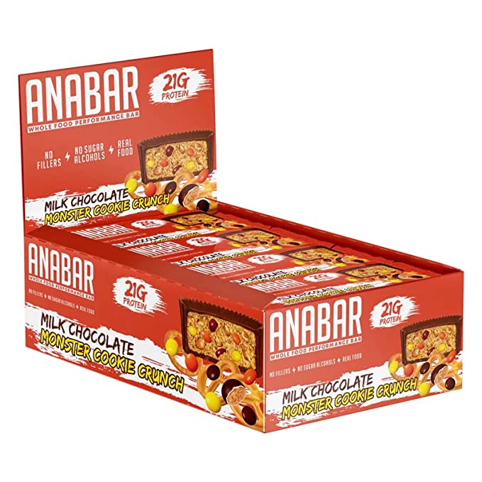 Anabar Monster Cookie Crunch 12 Protein Bars Final Boss Performance 21 Grams