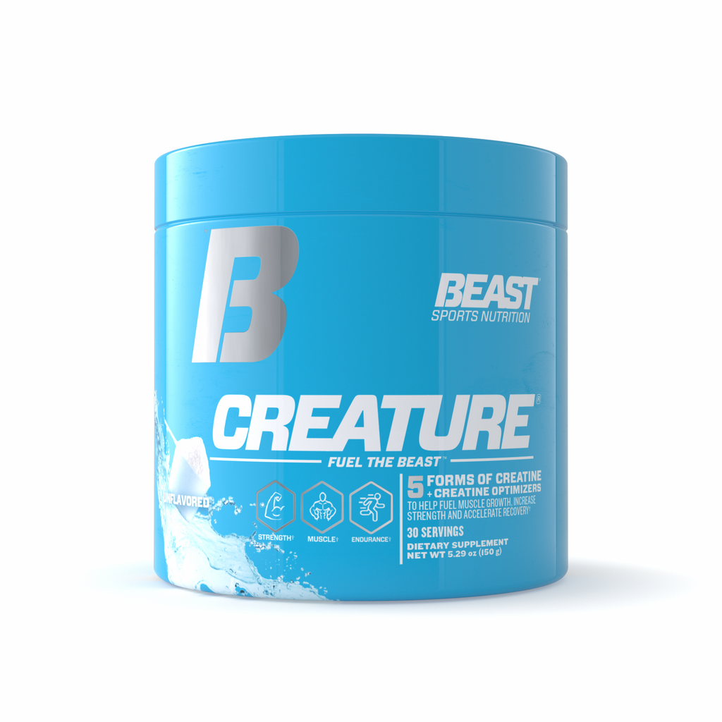 Beast Sports Creature Creatine Powder, Unflavored 30 Servings
