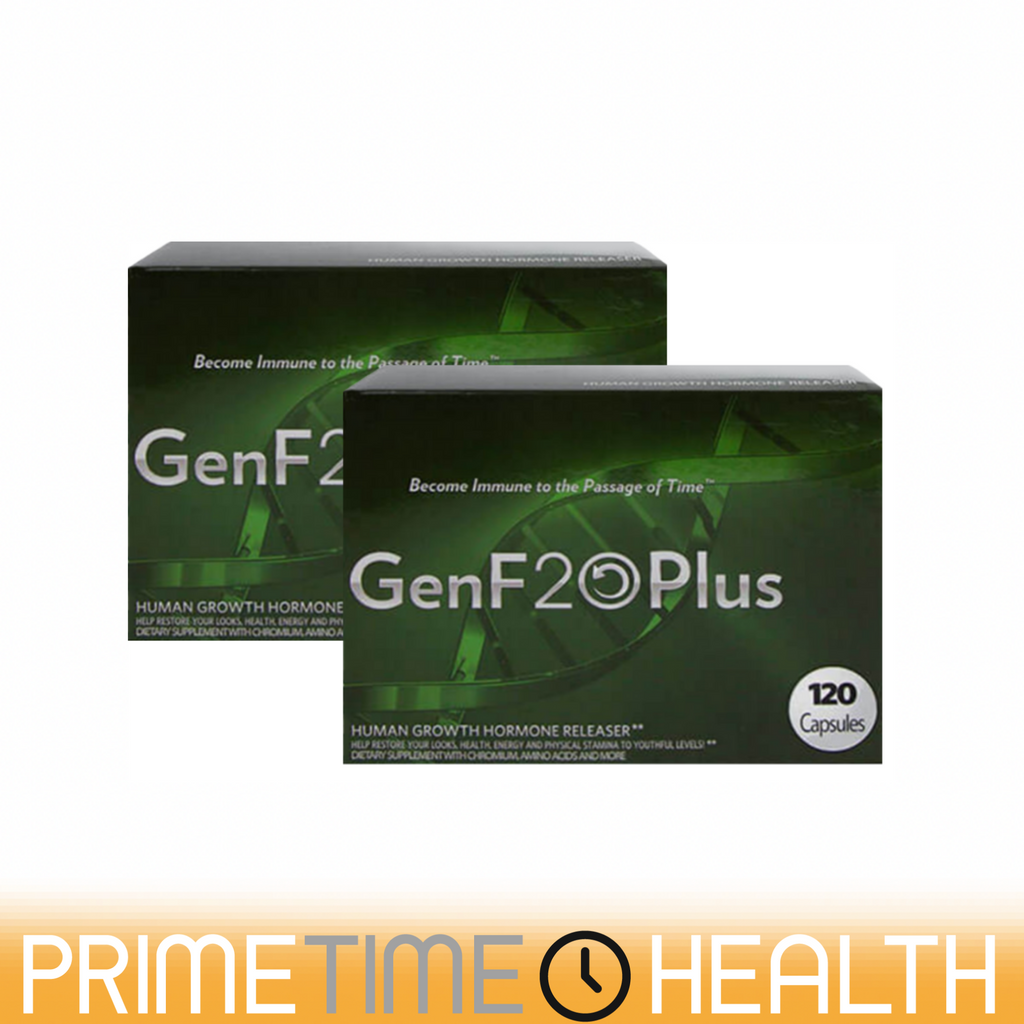 Two boxes GenF20 Plus naturally restore IGF1 levels for improved energy, youthful look, and improved metabolism