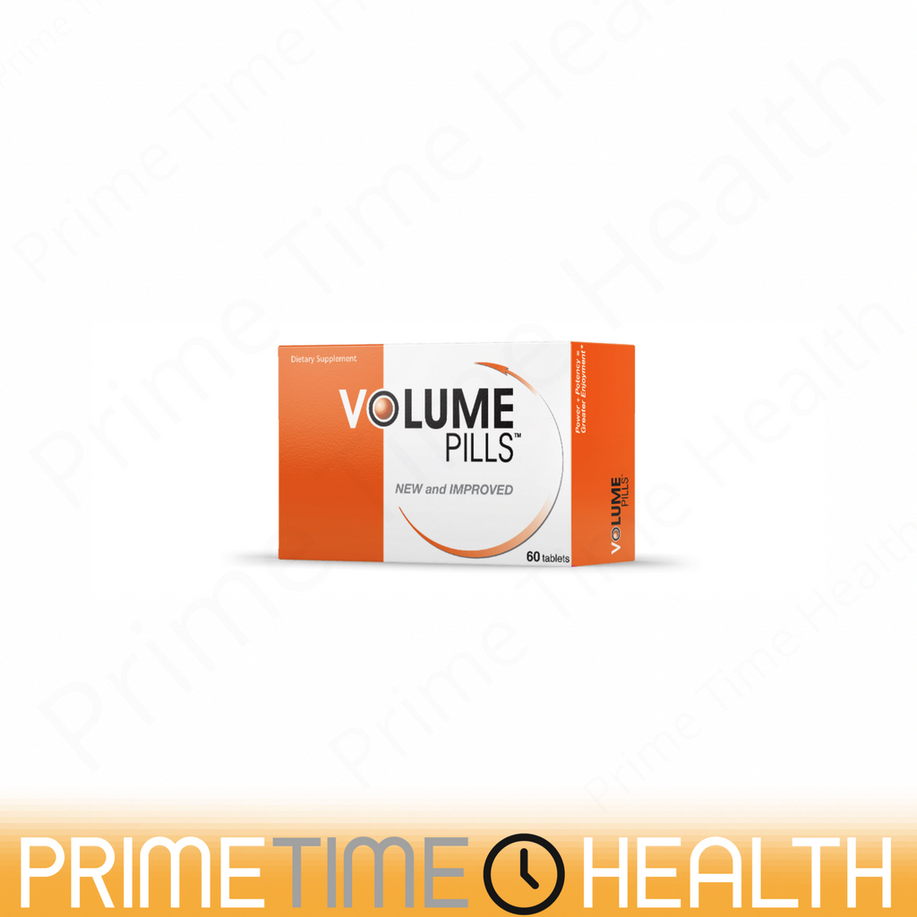 Orange and White Color Box Front Side Volume Pills Dietary Supplement New and Improved 60 Tablets