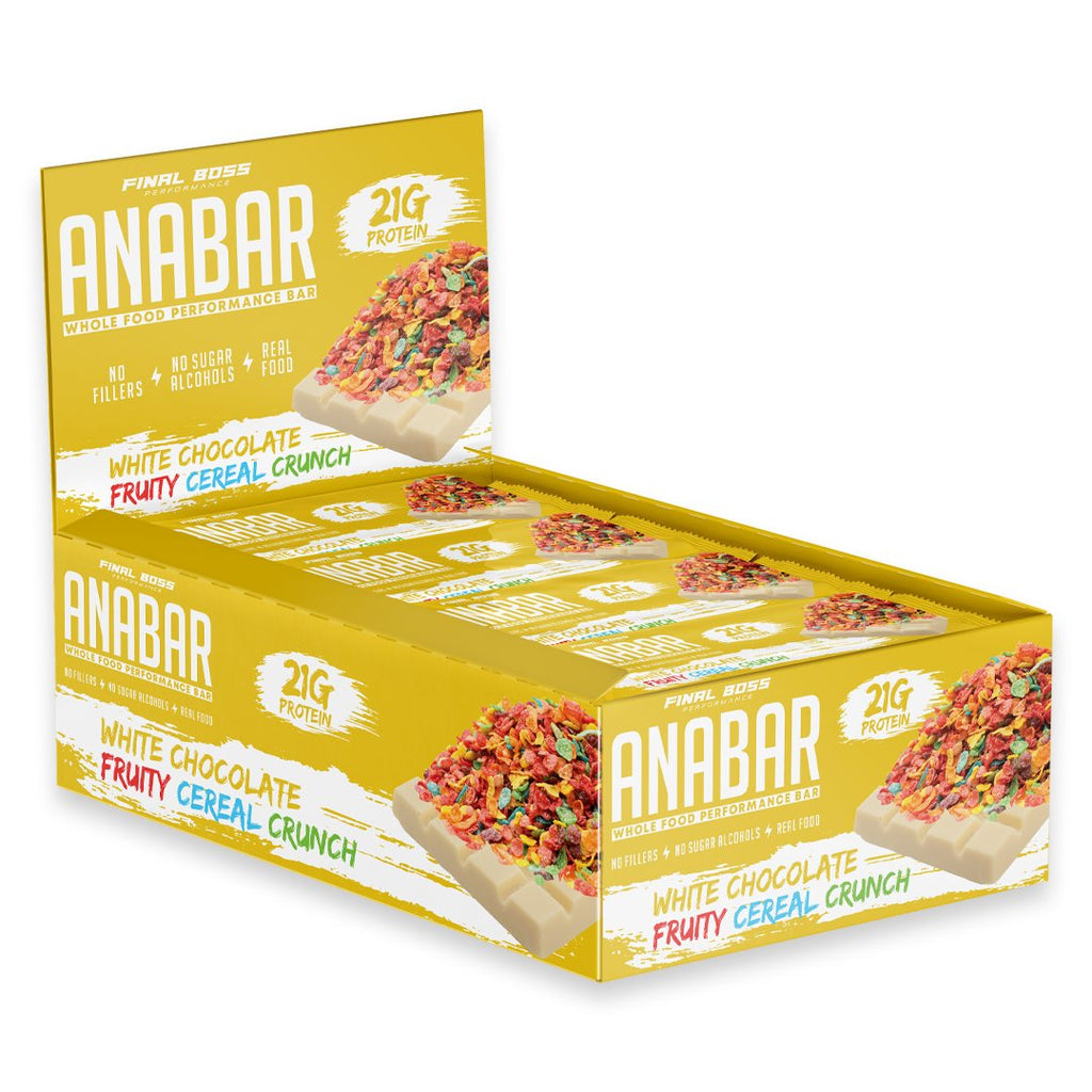 Anabar Fruity Cereal Crunch 12 Protein Bars Final Boss Performance 21 Grams