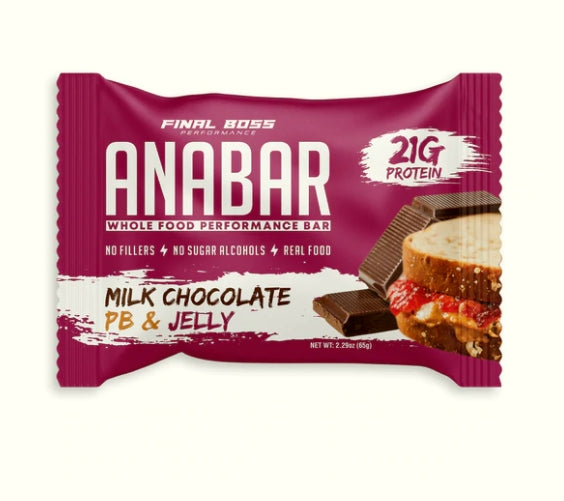 Anabar Chocolate PB and Jelly 1 Protein Bars Final Boss Performance 21 Grams