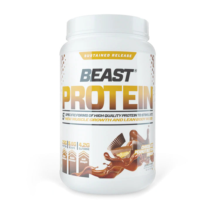 Beast Sports Nutrition Chocolate PB Protein 25 Grams Per Serving, 2lbs- 28 Servings