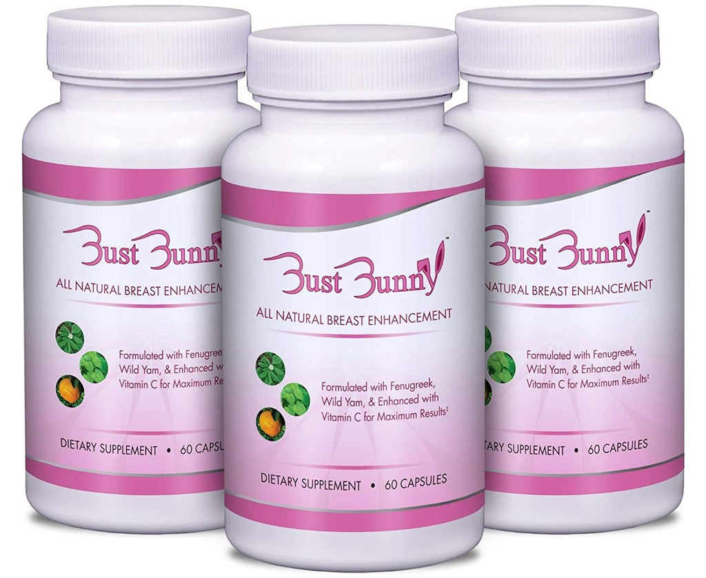 Breast Enhancement Pills w/ Vitamin C 3 Month Supply #1 Natural Way to Enlarge Breast & Increase Bust Size by BUST BUNNY Clearance! Exp 08/20