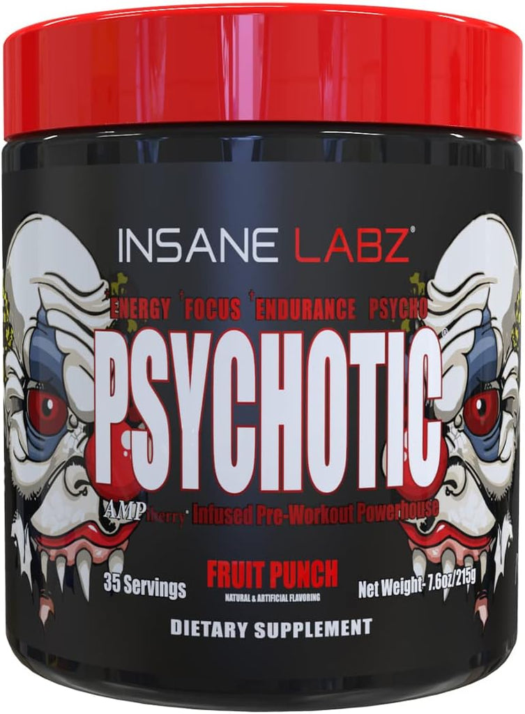 Insane Labz Psychotic - Pre Workout Powder - 35 Servings - Fruit Punch