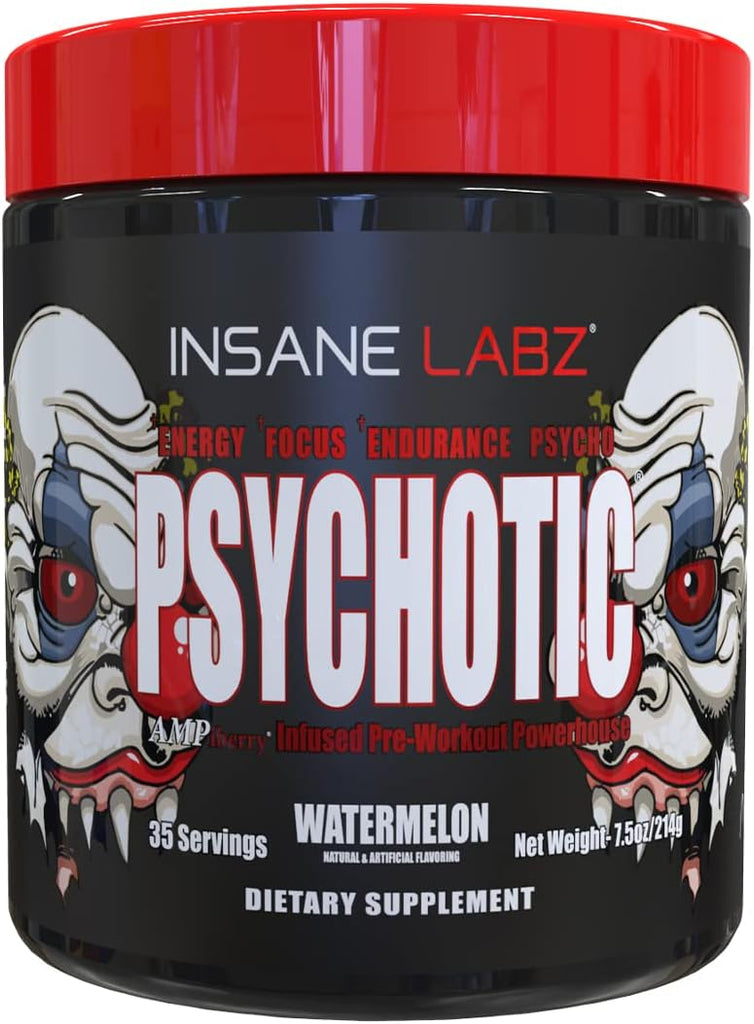 Insane Labz Psychotic - Pre Workout Powder - 35 Servings - Watermelon