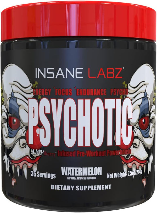 Insane Labz Psychotic - Pre Workout Powder - 35 Servings - Watermelon