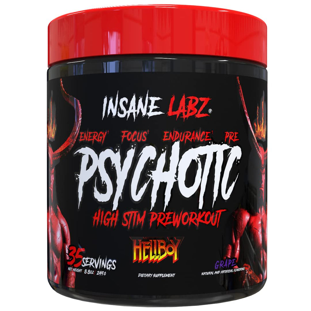 Insane Labz Psychotic Hellboy Edition Pre Workout Grape 35 servings