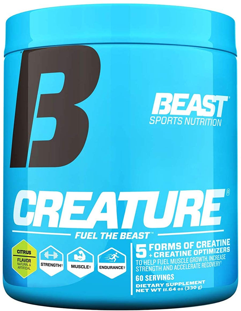 Beast Sports Creature Creatine Powder, Citrus 60 Servings