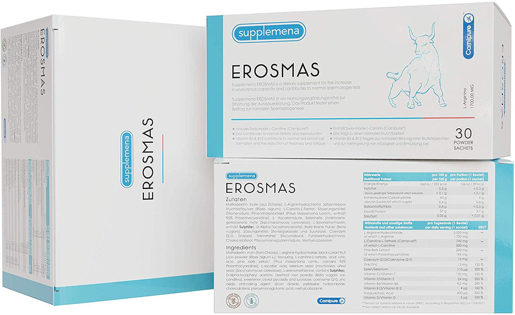 EROSMAS by Supplemena Fertility Supplement for Men - 90 Day Supply
