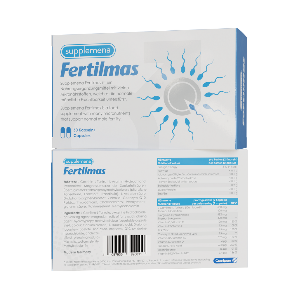 Supplemena Fertilmas Male Fertility Supplement - 2 Month Supply - 2x 60 Capsules