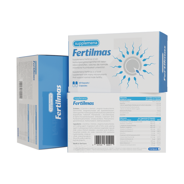 Supplemena Fertilmas Male Fertility Supplement - 3 Month Supply - 3x 60 Capsules