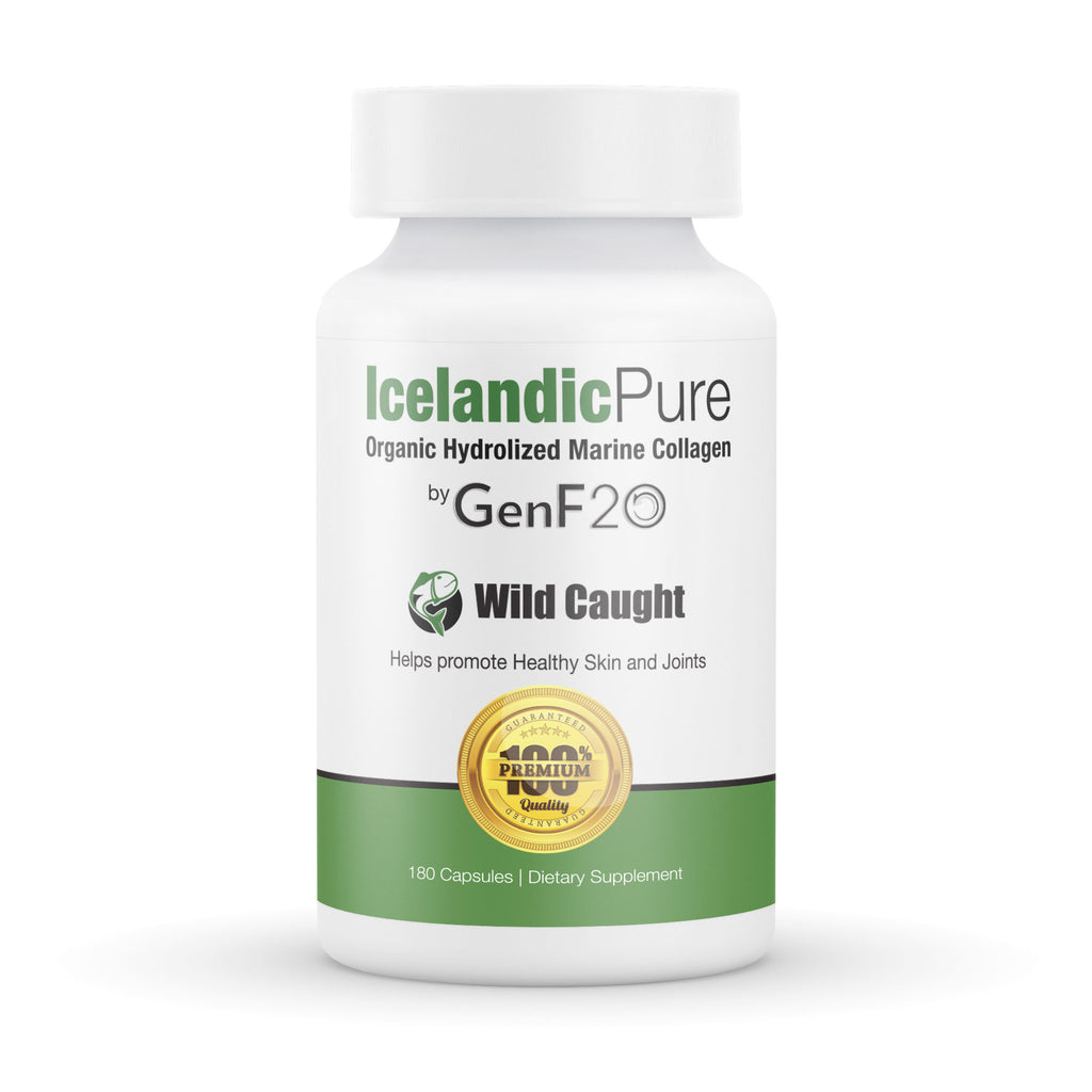 Icelandic Pure Hydrolyzed Marine Collagen by GenF20 Healthy Skin and Joints 180