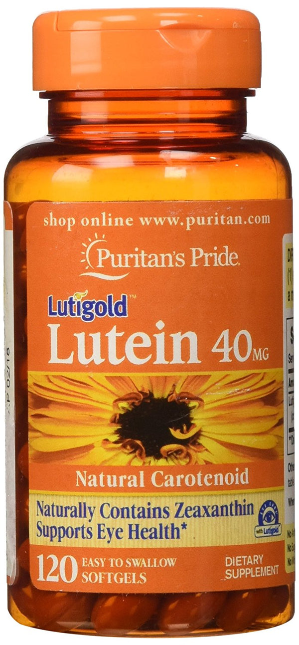 Lutein 40 mg with Zeaxanthin Puritan's Pride Natural Carotenoid 120 Softgels