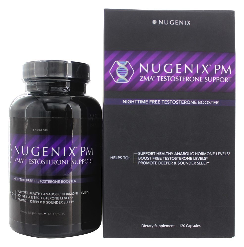 Nugenix PM ZMA Testosterone Support Nighttime Free Testosterone Booster 120 Caps