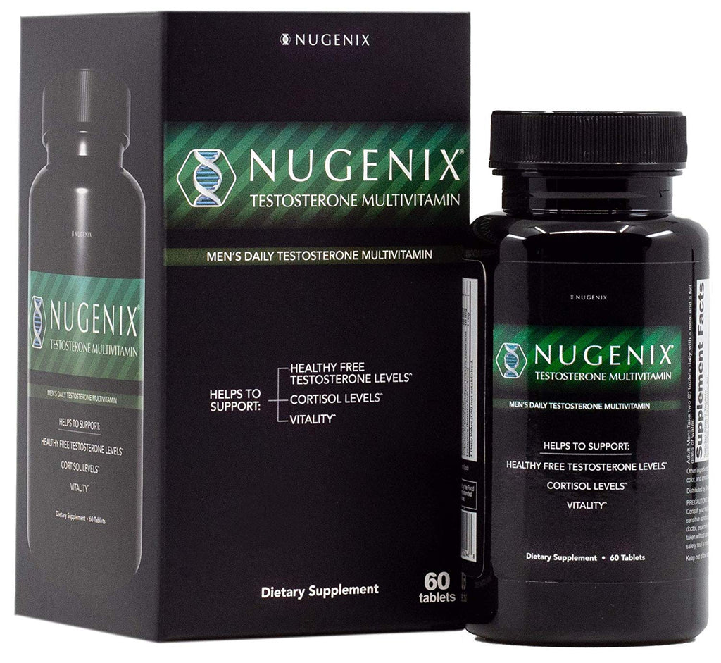Nugenix Testosterone Multivitamin, Promotes Vitality, Cortisol Levels 60 Tablets