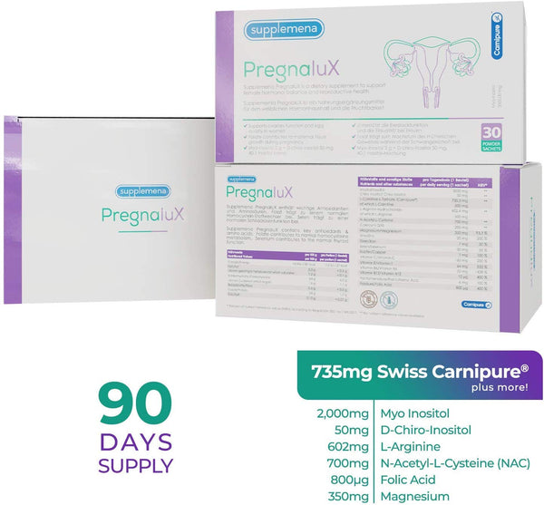 Supplemena PregnaluX Supplement for Women's Reproductive Health 90 Day Supply