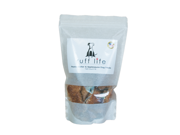 Ruff Life Peanut Butter and Applesauce Dog Treats Large 16 Bones All Natural