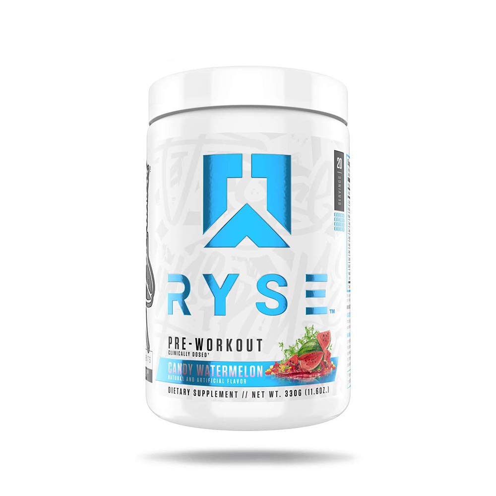 Ryse PRE Workout | Ryse Up Supplements | 20 Servings (Candy Watermelon)
