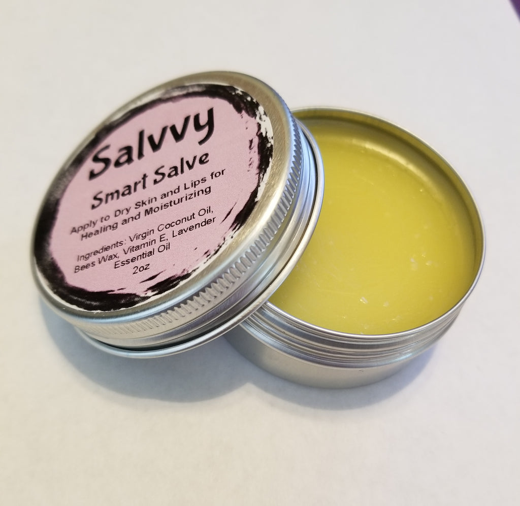 Salvvy Smart Salve 2oz Jar For Treating Dry Skin and Lips