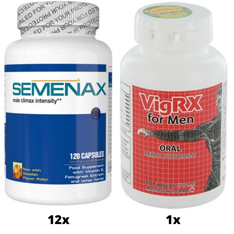 Semenax For Male Climax Intensity 12 Bottles + 1 VigRX Bonus Bottle