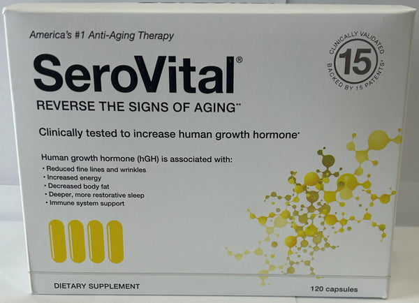SeroVital Supplement Capsules, Supports Youthful Skin, Lean Musculature, and Energy Production, 120 Count