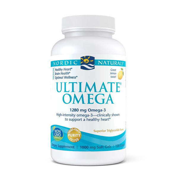 Ultimate Omega 1000 mg Nordic Naturals Support for a Healthy Heart 120 Soft Gels