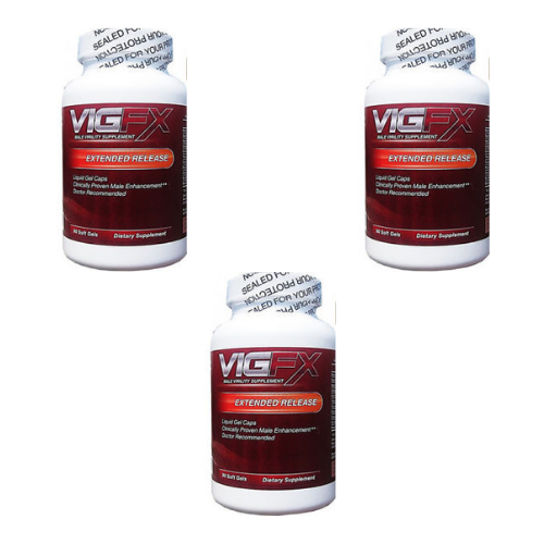 VigFX Male Enhancement x3 BIG Penis Enlargement Extended Release Liquid Gel Caps
